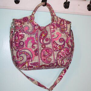 Vera Bradley Pink Paisely Cross Body Handbag